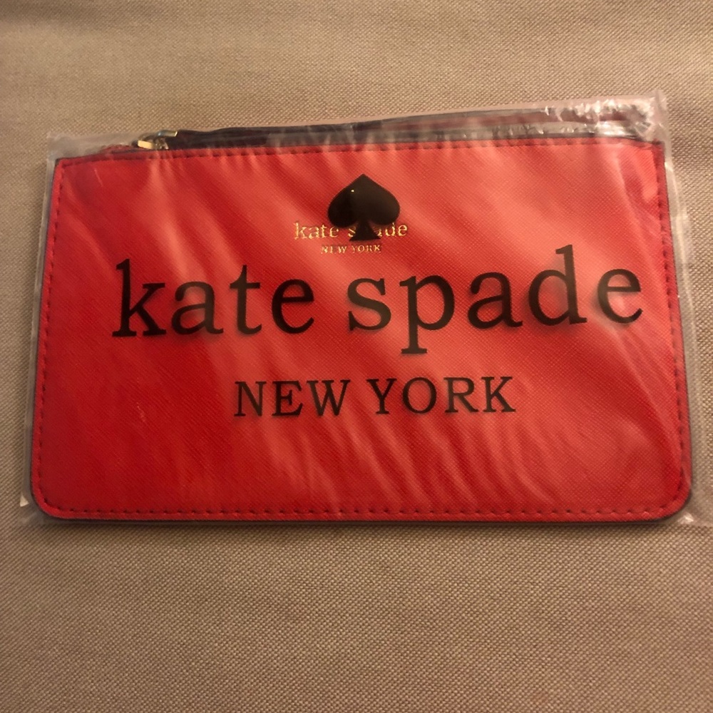 Nwt red leather Kate Spade wristlet